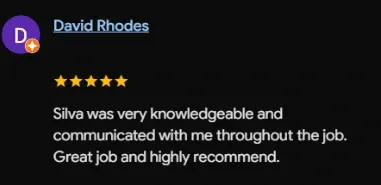 Google review from David Rhodes